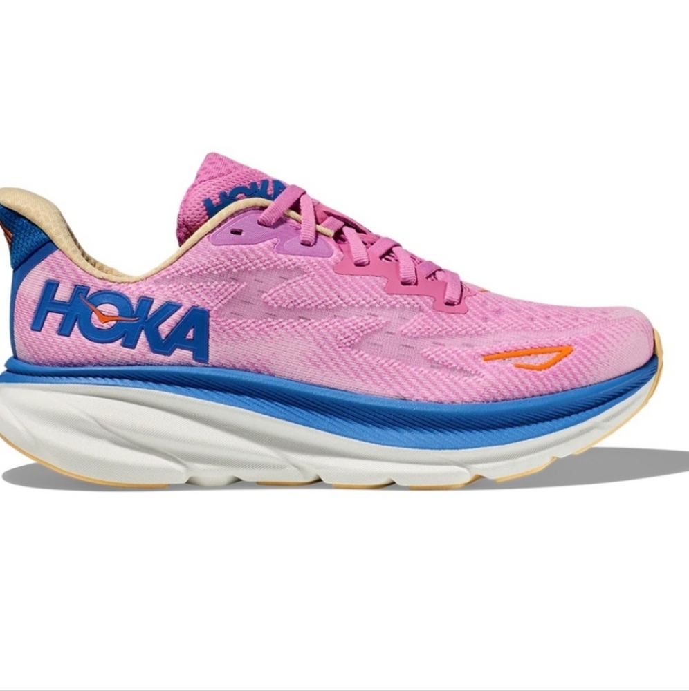Hoka Women's Pink and Blue Athletic Shoes